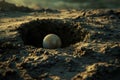 Golf BallÃ¢â¬â¢s Sunset Soiree: In The Hole Triumph, Generative AI